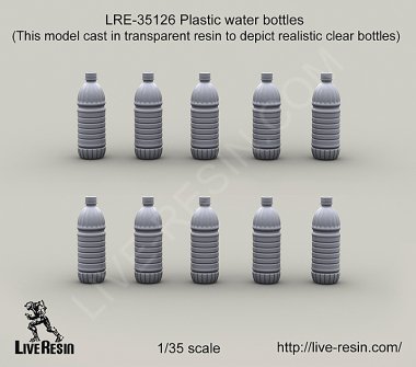 1/35 Water Bottles (Transparent Resin)