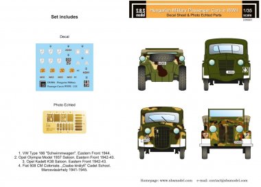 1/35 WWII Hungarian Military Passenger Cars