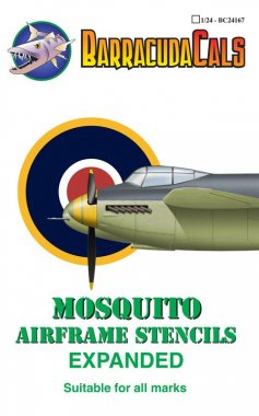 1/24 Mosquito Airframe Stencils - Expanded