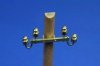 1/35 Telegraphic Pillar w/ 4 Insulators