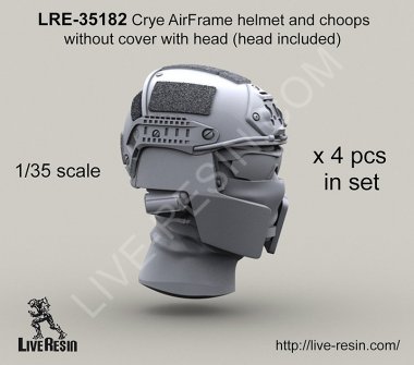 1/35 Airframe Helmet and Choops, without Cover, with Head