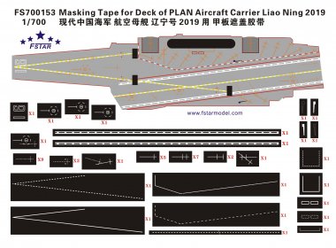 1/700 Masking Tape for Deck of Aircraft Carrier Liao Ning 2019
