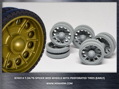 1/35 T-34/76 Spider Web Wheels w/Perforated Tires (Early)