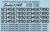 1/48 USAF Modern Stencil Letters & Numbers (Black)