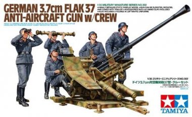 1/35 German 3.7cm Flak 37 Anti-Aircraft Gun w/ Crew
