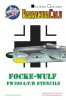 1/72 Fw190A, F, D Airframe Stencils