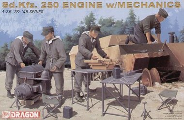 1/35 Sd.Kfz.250 Engine w/Mechanics