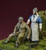 1/35 WWII Belgian Nurse and Wounded BEF Soldier