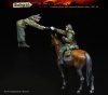 1/35 WWII German Officer and Mounted Dispatch Rider with Horse