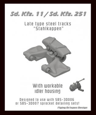 1/35 Sd.Kfz.11, Sd.Kfz.251 Late Type Steel Tracks (Stahlkappen)