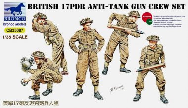 1/35 WWII British Ordnance QF 17 Pdr Anti-Tank Gun Crew Set