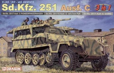 1/35 German Sd.Kfz.251 Ausf.C Half-Track (3 in 1)