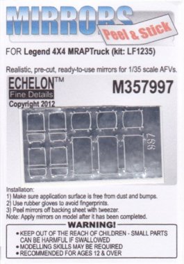 1/35 4X4 MRAP Truck Mirrors for Legend Production