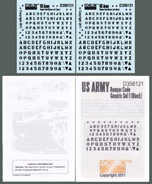 1/35 US Army Bumper Code Generic #1 (Black)