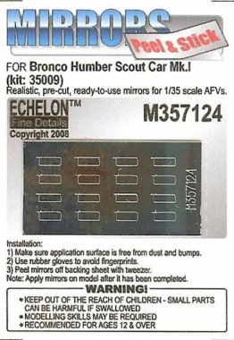 1/35 Humber Scout Car Mk.I Mirrors for Bronco