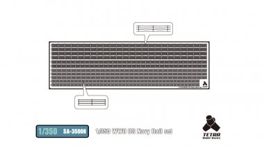 1/350 WWII US Navy Rail Set