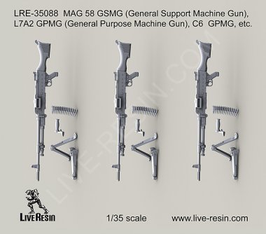 1/35 MAG 58 GSMG, L7A2 GPMG, C6 GPMG