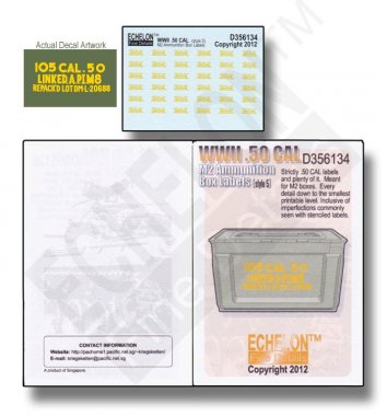 1/35 WWII Cal.50 M2 Ammunition Box Labels (Style.5)