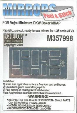 1/35 DKW Boxer MRAP Mirrors for Vajra Miniature