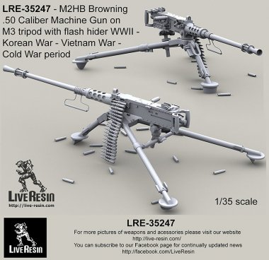 1/35 M2HB Browning Cal.50 Machine Gun on M3 Tripod #1