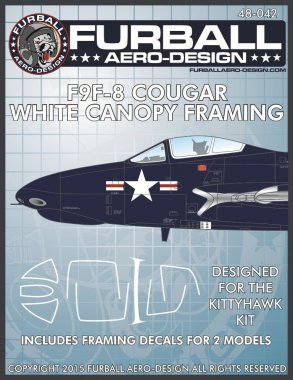 1/48 F9F-8 Cougar Tan Canopy Framing for Kitty Hawk