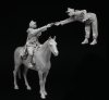 1/35 WWII German Officer and Mounted Dispatch Rider with Horse