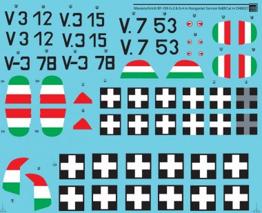 1/48 Messerschmitt Bf109G-2, G-4 in WWII Hungarian Service