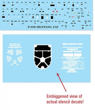 1/32 P-51D Mustang Stencils and Placards