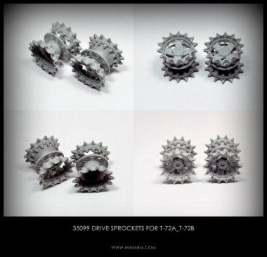 1/35 T-72A, T-72B Drive Sprockets (RMsh)