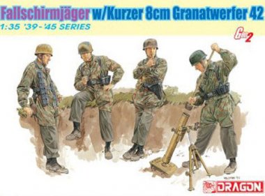 1/35 Fallschirmjager w/Kurzer 8cm Granatwerfer 42