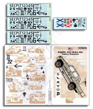 1/35 MARSOC, Navy Seals, SFG Vehicle Markings