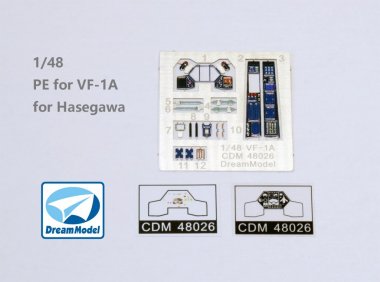 1/48 Cockpit Color Etching Parts for VF-1A Valkyrie (Hasegawa)