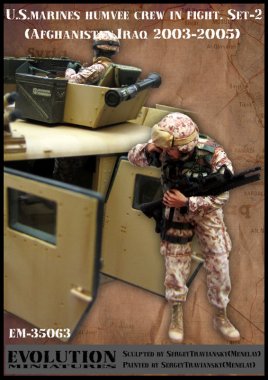 1/35 US Marines Humvee Crew in Fight #2, Afghanistan & Iraq 2003