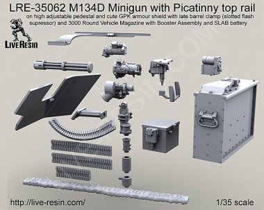 1/35 M134D Minigun with Picatinny Top Rail #1