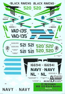 1/48 Modern US Navy EA-18G Growler, VAQ-135 Black Ravens