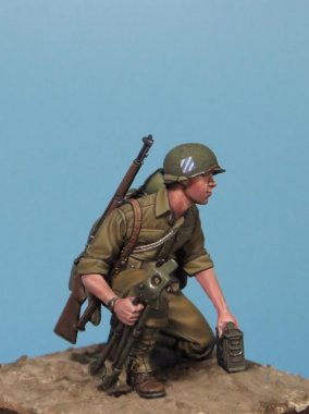 1/35 WWII US Army Machine Gunner #2