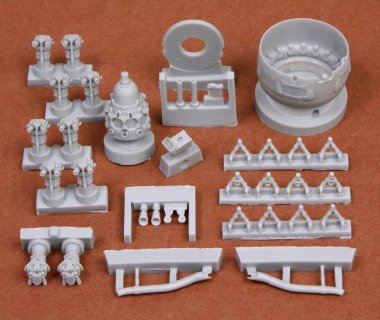 1/48 Gloster Gladiator Mk.I/Mk.II Engine & Cowling for Rod/Edu