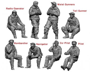 1/48 B-17 Crew Set (8 Figures)