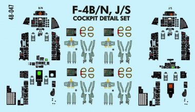 1/48 F-4B/N, J/S Phantom II Cockpit Detail Set for Academy