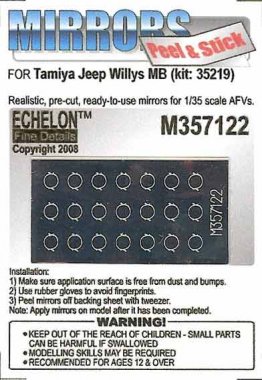 1/35 Jeep Willys MB Mirrors for Tamiya