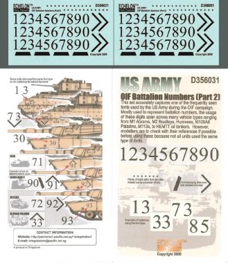 1/35 US Army OIF Battalion Numbers (Part.2)