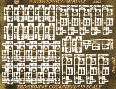 1/350 Wildcat, Dauntless & Devastator Cockpit Detail Set