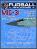 1/48 MiG-31 Canopy Frame Decals for AMK