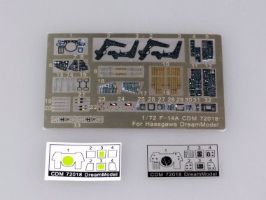 1/72 Cockpit Color Etching Parts for F-14A Tomcat (Hasegawa)
