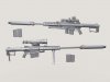 1/35 Barrett M107 Sniper Rifle w/QDL Supressor Set