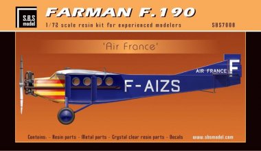 1/72 Farman F.190 "Air France" Full Resin Kit