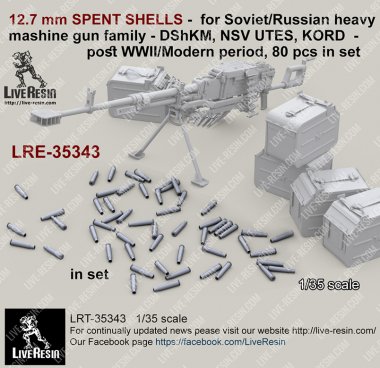 1/35 Soviet/Russian 12.7mm Spent Shells, Post WWII & Modern
