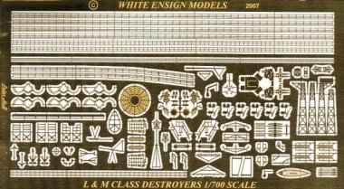 1/700 WWII M Class Destroyer Etching Parts