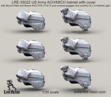 1/35 US Army ACH/MICH Helmet with Cover #4