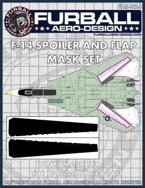 1/48 F-14 Spoiler and Flap Mask Set for Tamiya